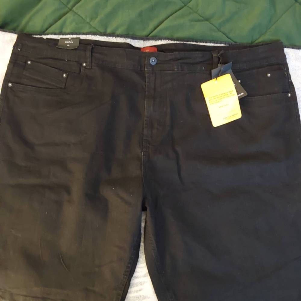 Mens Black Denim Shorts, NWT